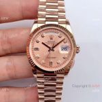 (EW Factory) Swiss Rolex Oyster Perpetual Day Date Fake Watch Rose Gold Presidential 36mm